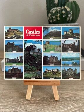 Castles of Scotland Vintage Photo Collage Postcard